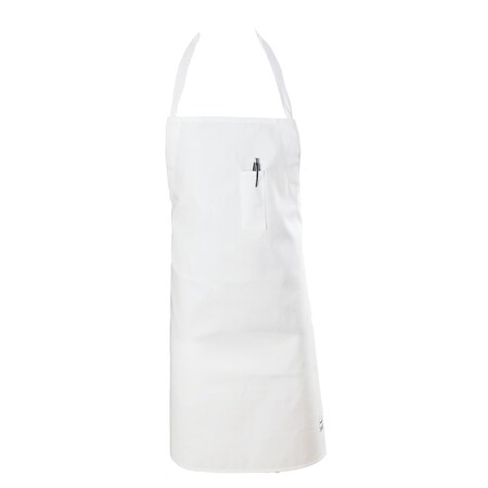 Chef Revival Bib Chef Apron with adjustable neck tie - White 411BA-WH